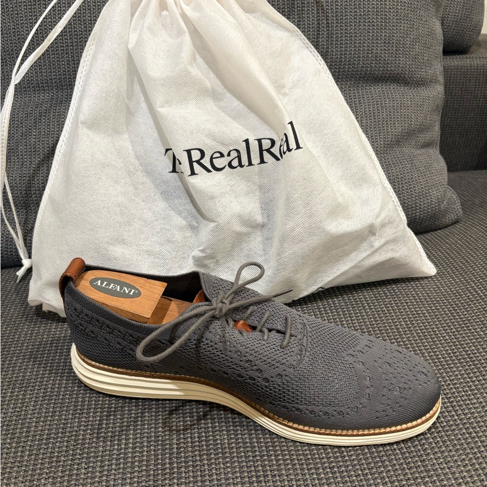 Cole Haan Men's Charcoal Knit Oxfords